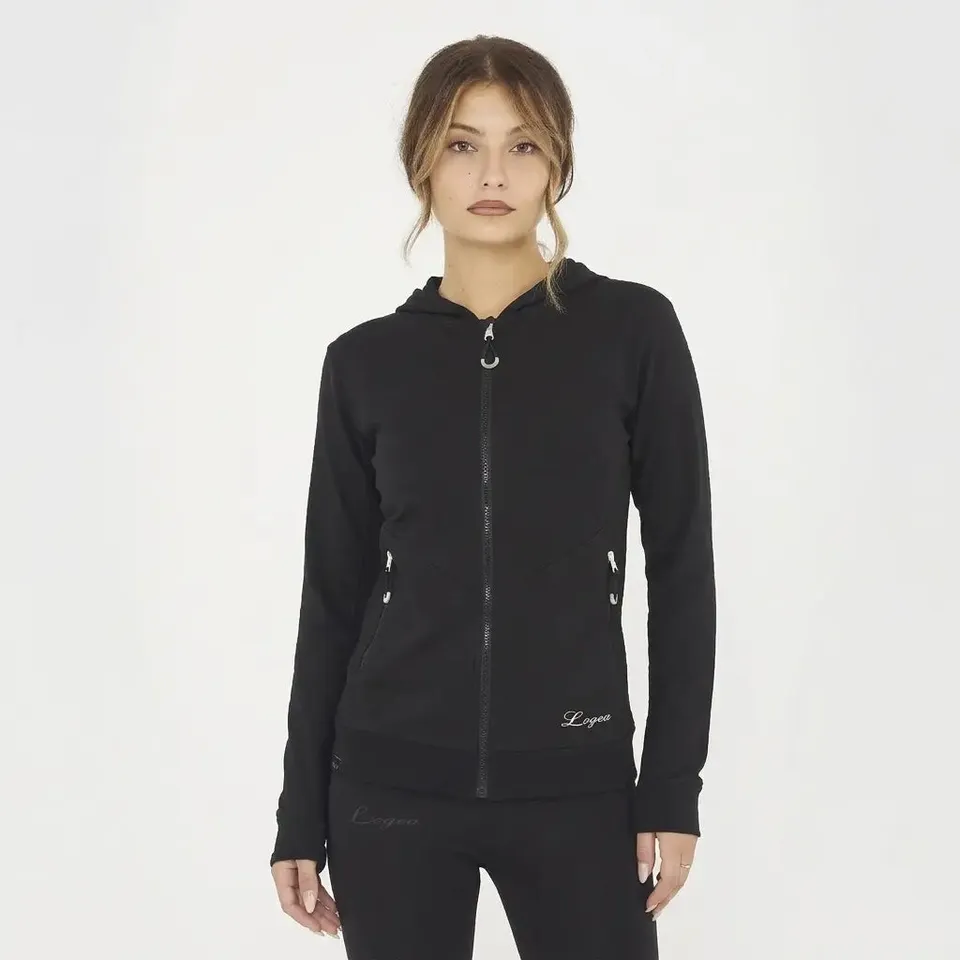 legea-layca-felpa-leggera-con-zip-e-cappuccio-nero-l image 1