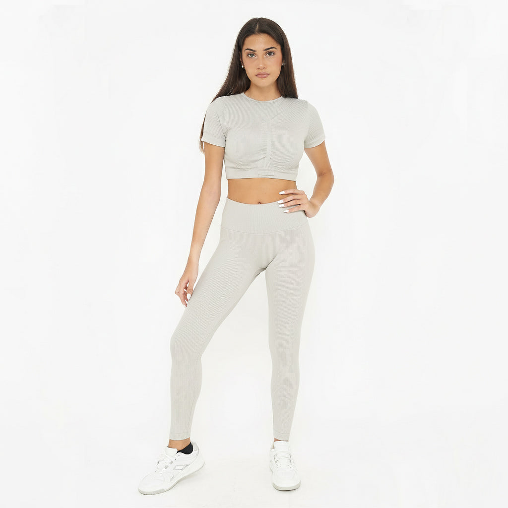 legea-way-burner-completino-da-allenamento-donna-grigio-chiaro image 1