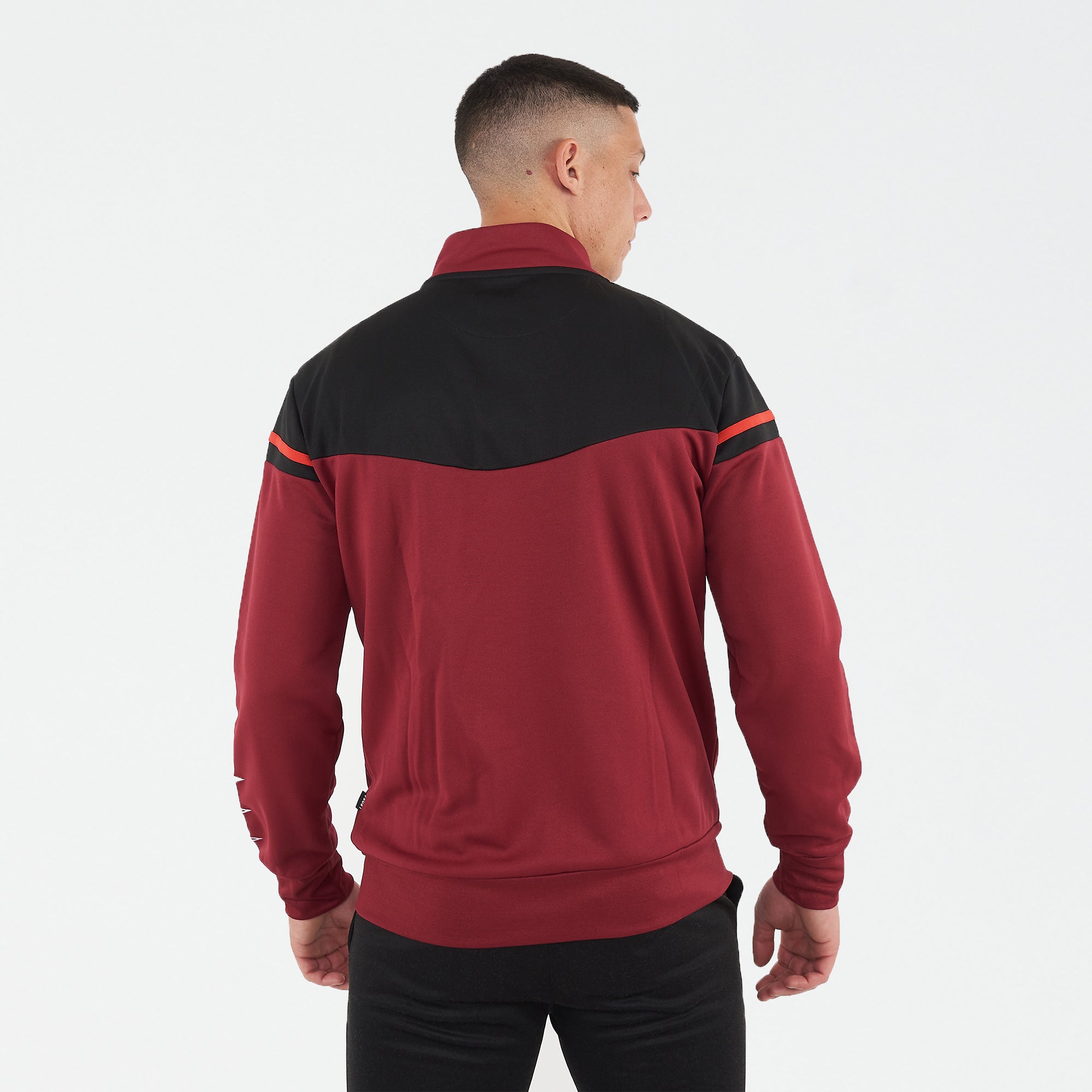 legea-giacca-sportiva-sender-con-zip-granata-nero-s image 2
