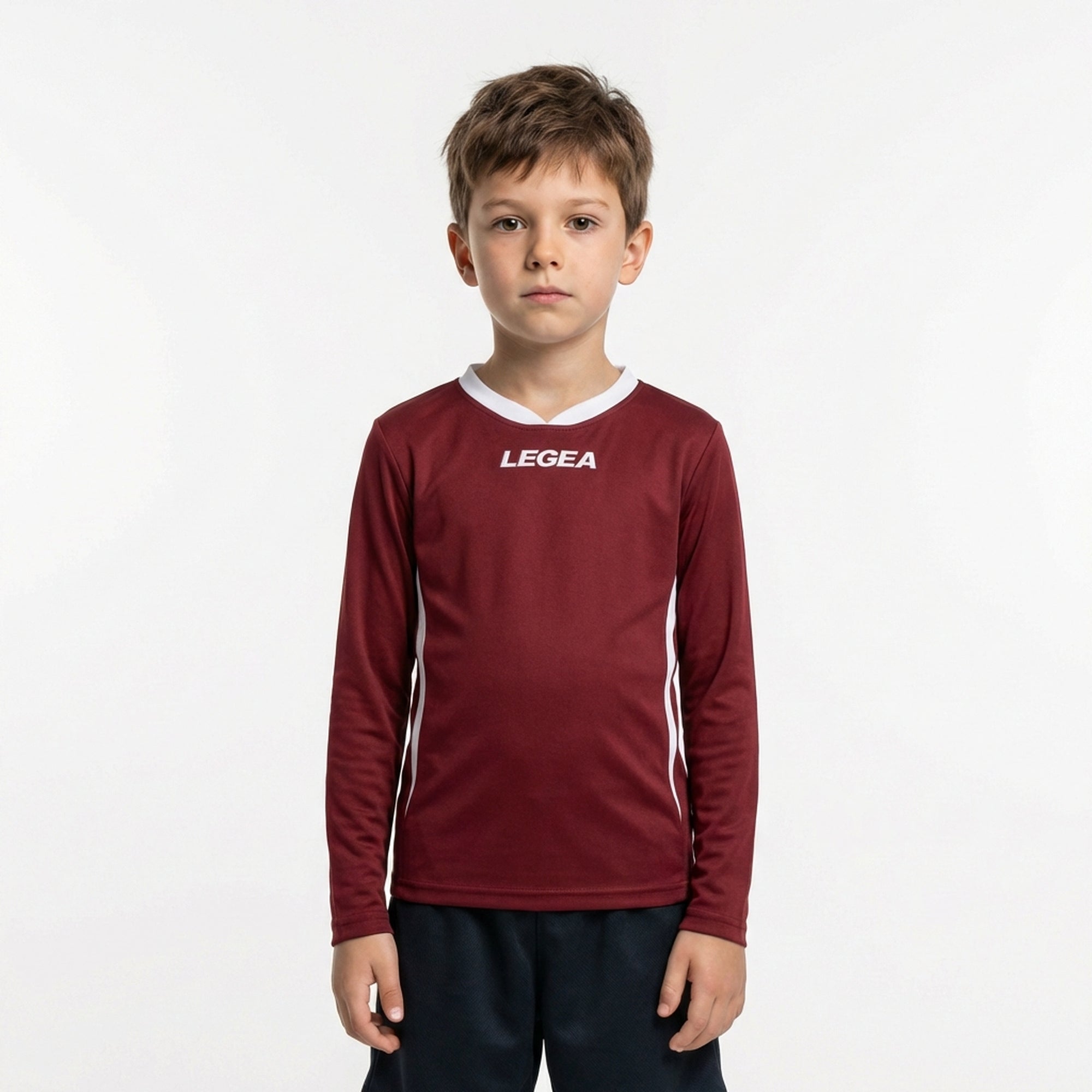 legea-dusseldorf-maglia-da-calcio-a-maniche-lunghe-granata-bianco-3xs image 1