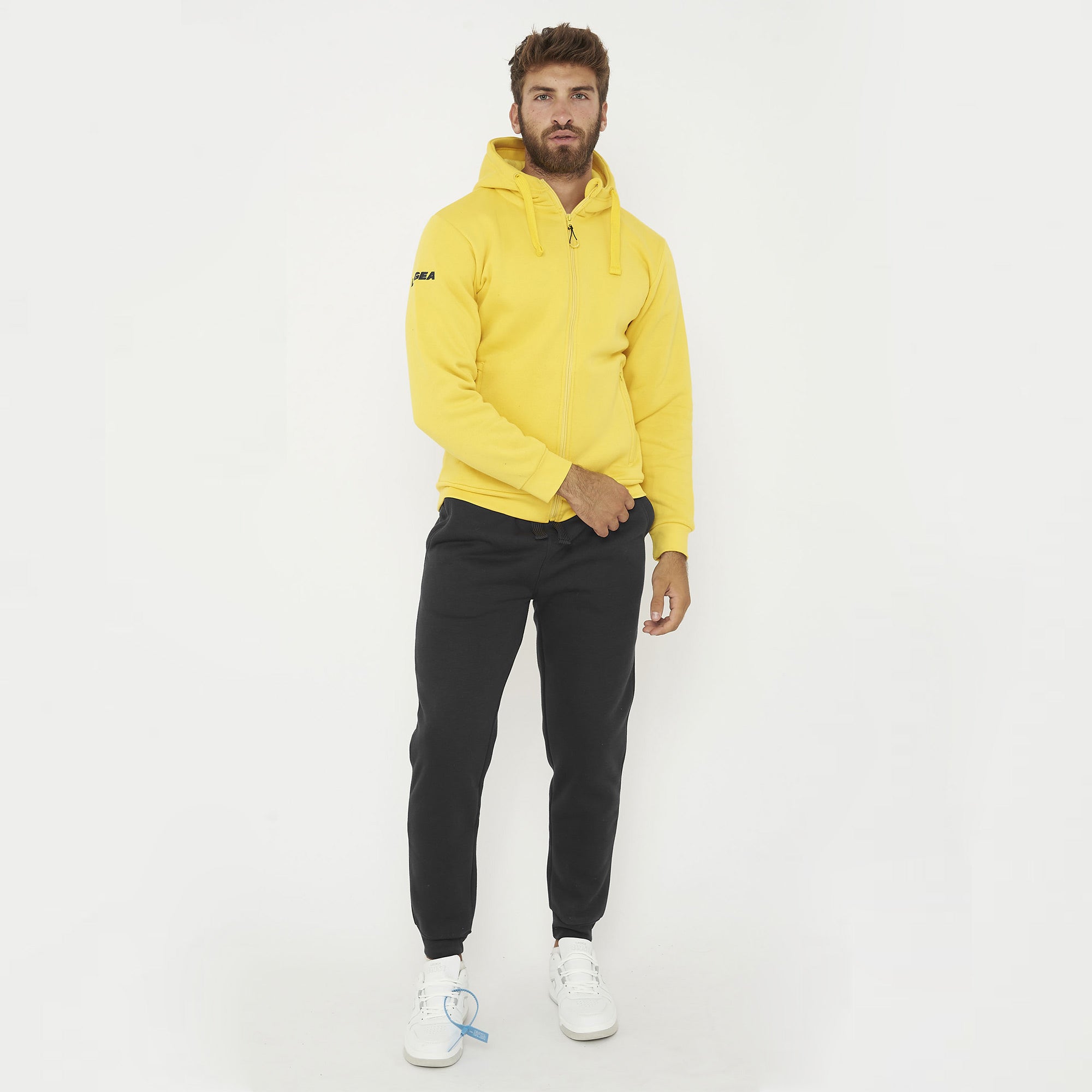 legea-sarajevo-sofia-tuta-completa-felpata-con-zip-giallo-nero image 1