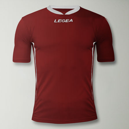 legea-dusseldorf-maglia-calcio-maniche-corte-granata-bianco-2xs image 1