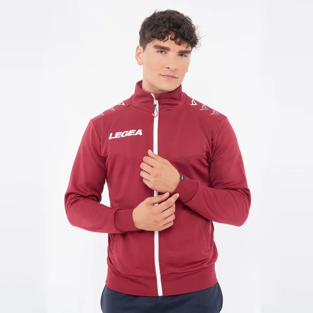 legea-alabama-giacca-con-zip-intera-granata-m image 1