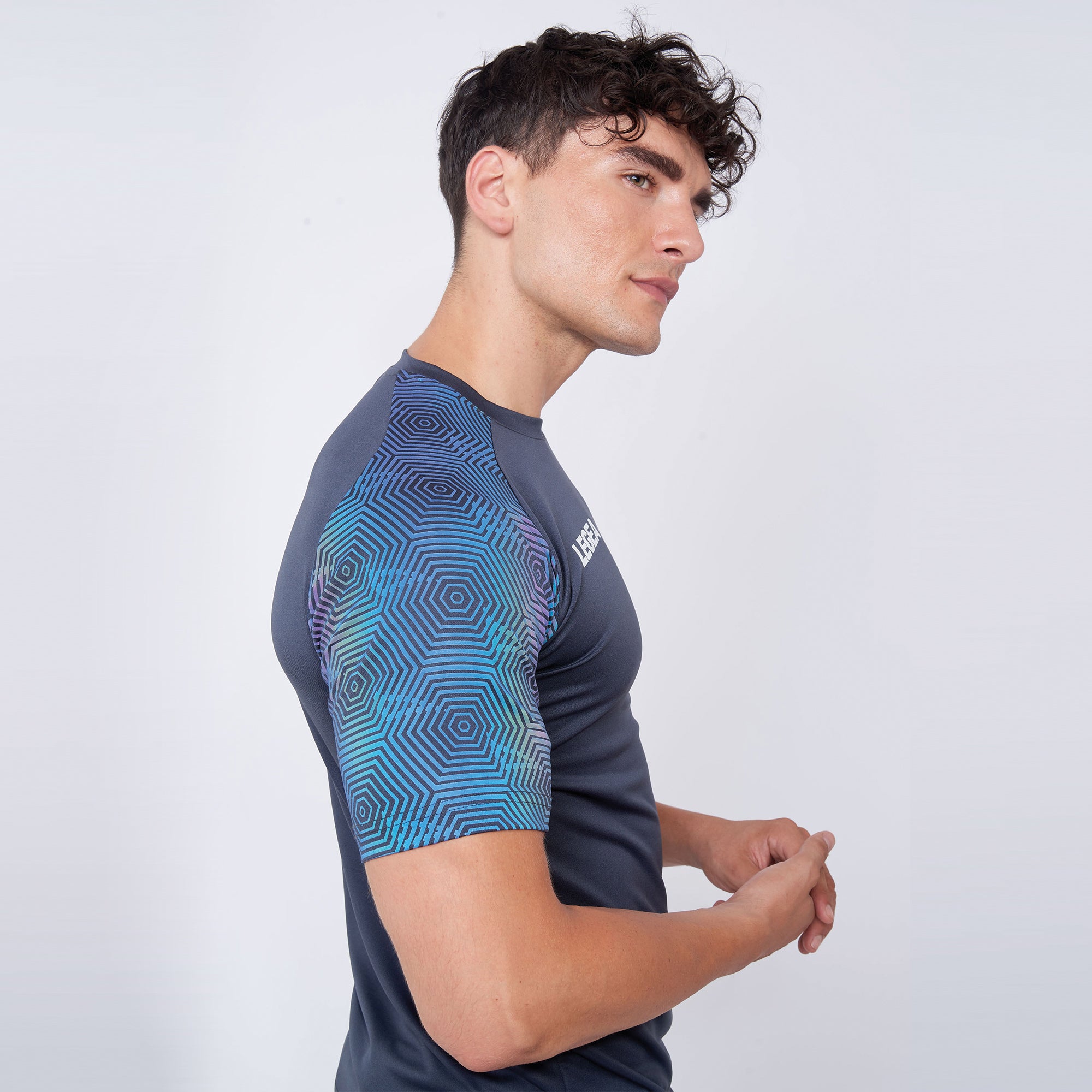 legea-giacarta-maglia-running-grigio-scuro-turchese-xs image 5
