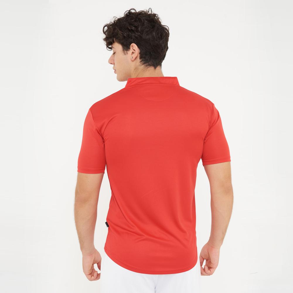 legea-ajaccio-maglia-calcio-con-colletto-rosso-m image 2
