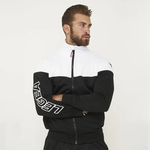 legea-ontario-senior-giacca-bicolor-full-zip-nero-bianco-2xl image 1