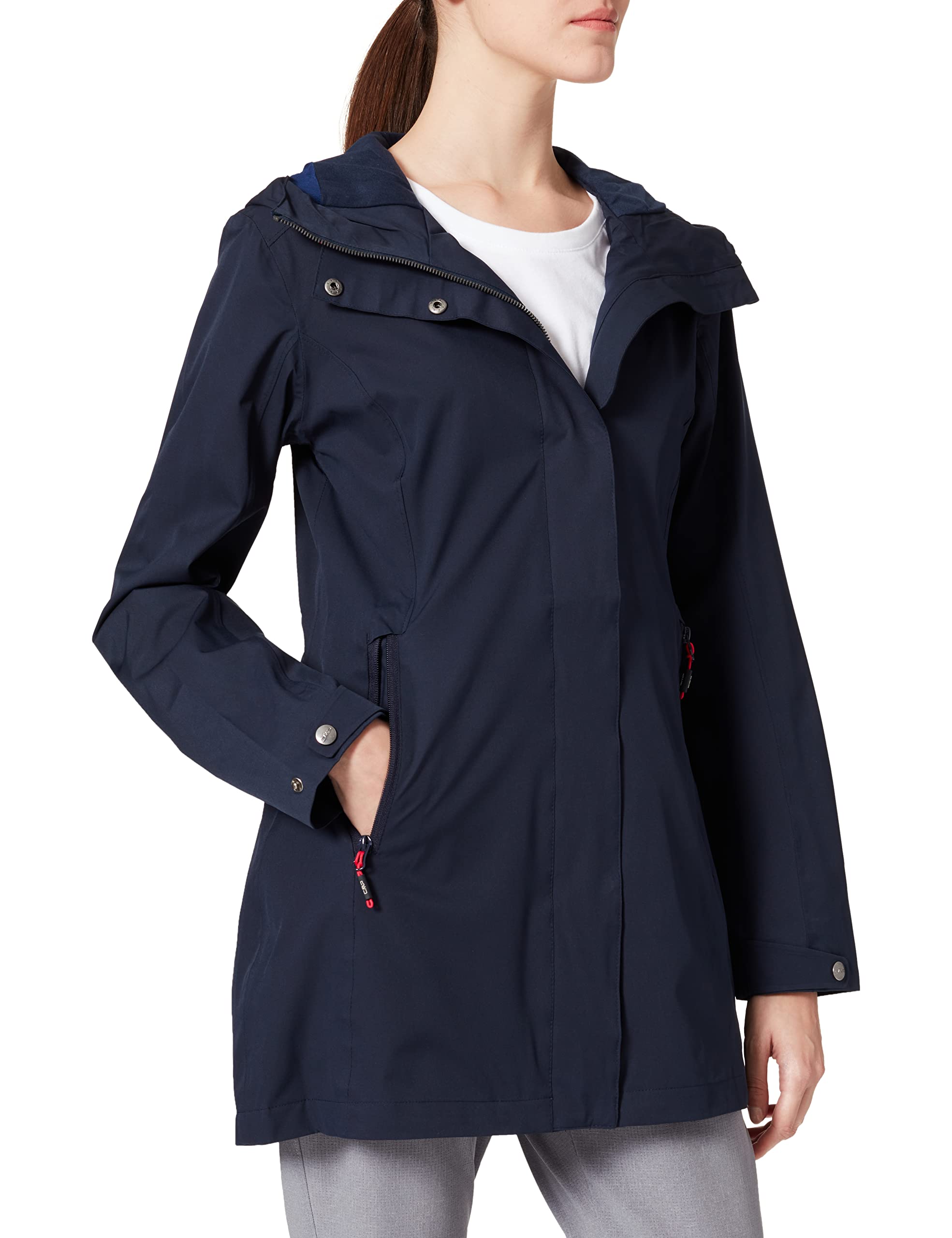cmp-rigel-giacca-lunga-elasticizzata-donna-con-cappuccio-fisso image 5