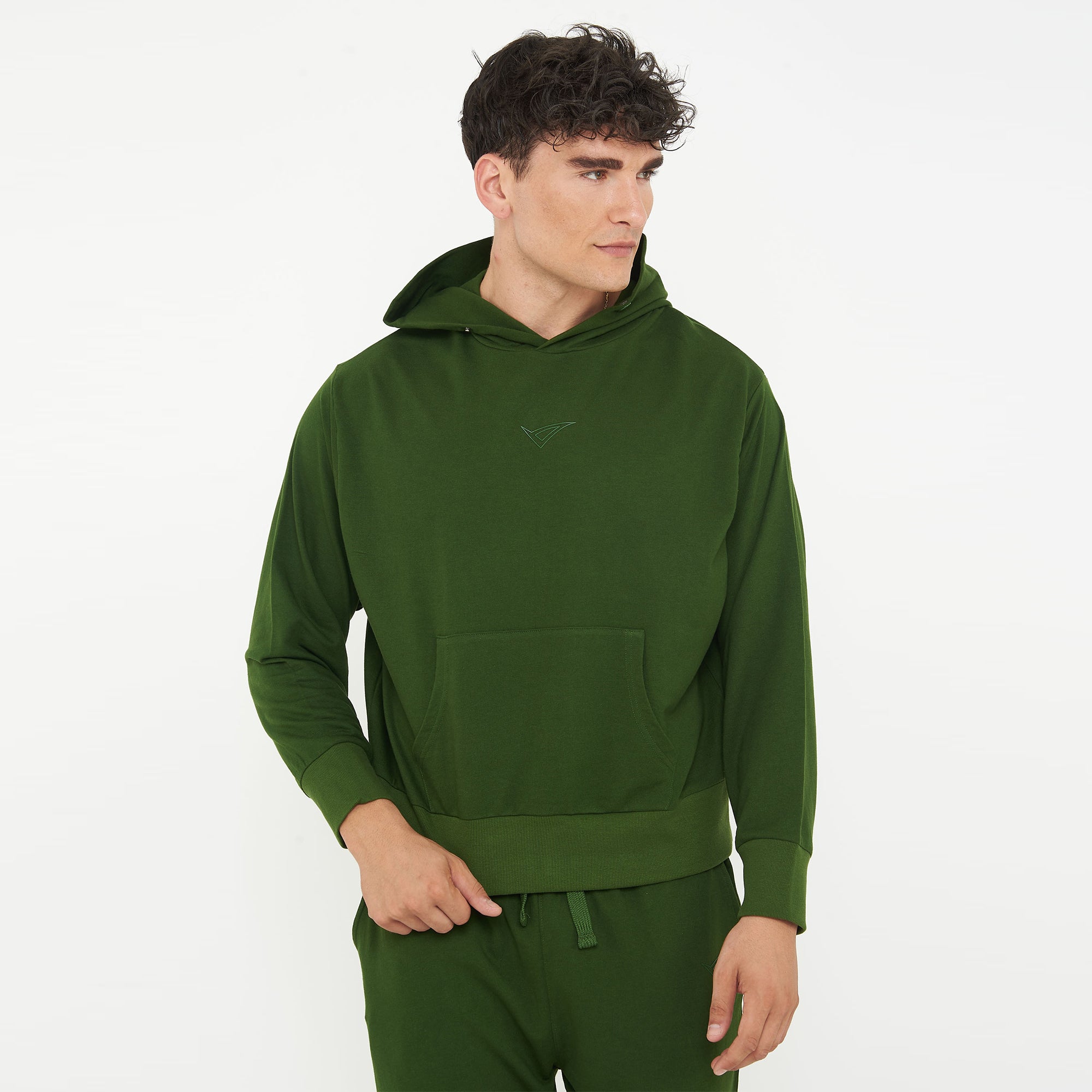 legea-f-boxy-felpa-unisex-con-cappuccio-verde-militare-2xl image 1
