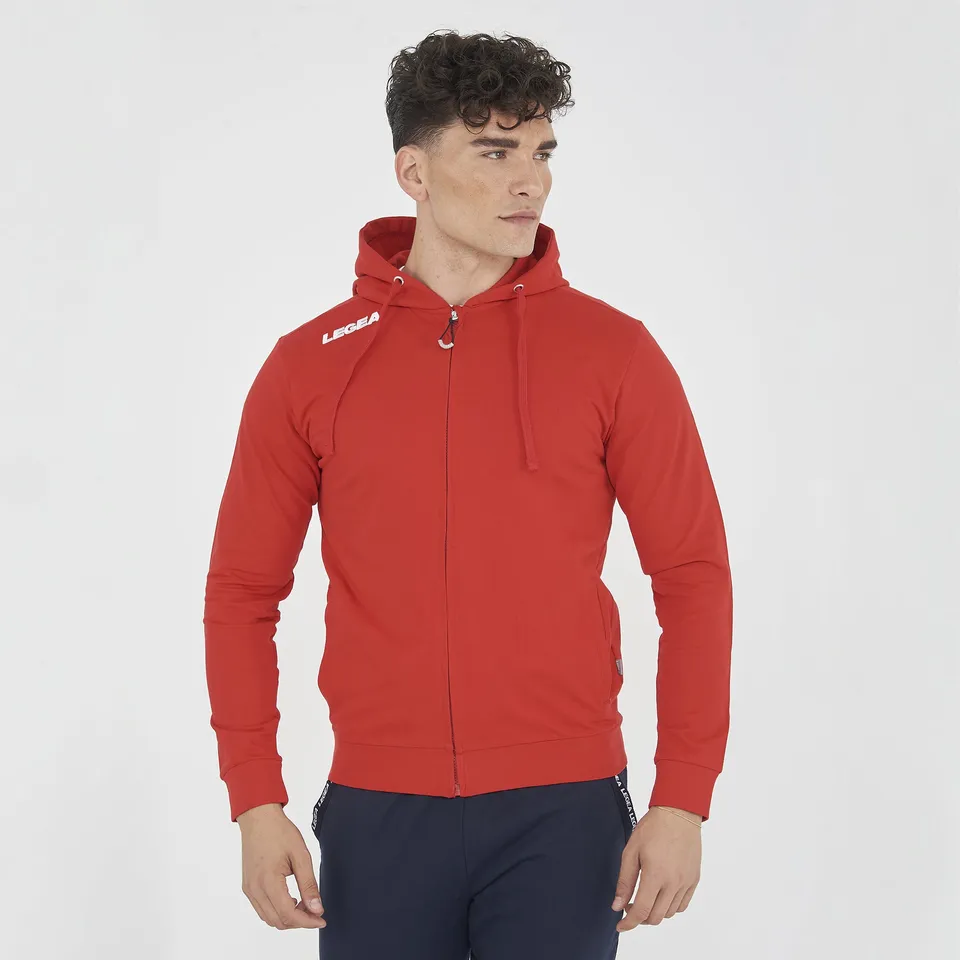 legea-farel-felpa-con-zip-e-cappuccio-in-french-terry-rosso-m image 1