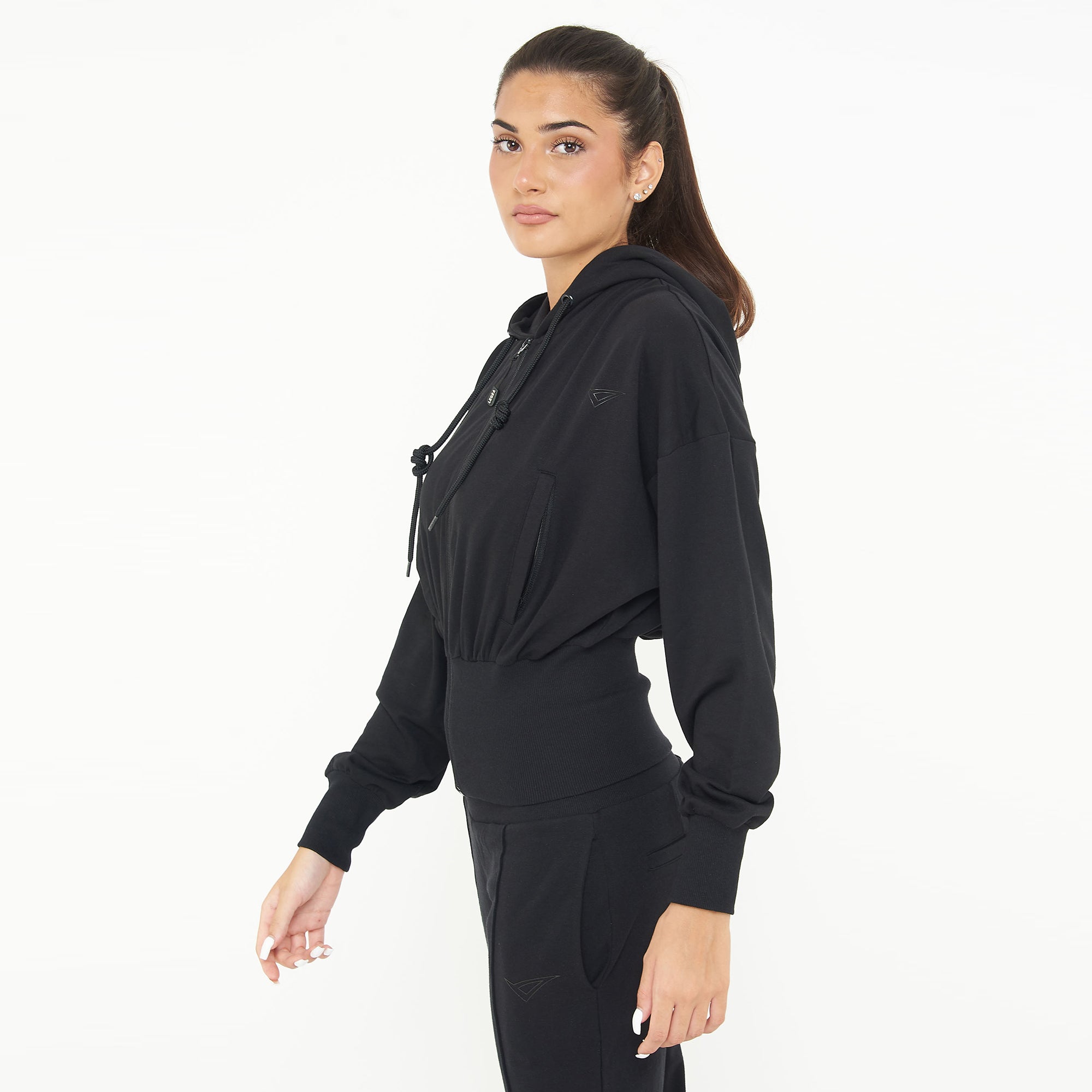 legea-giacca-crop-in-cotone-con-zip-e-cappuccio-trixy-nero-xl image 2