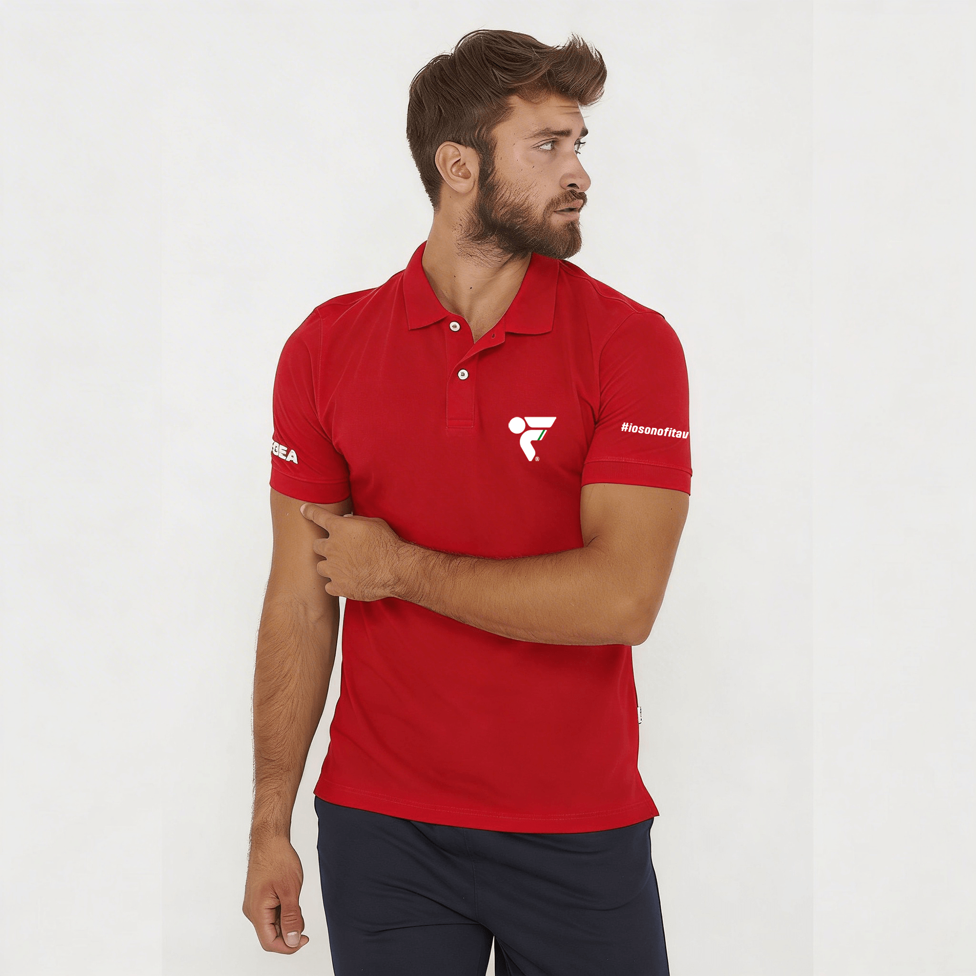 legea-ariete-polo-in-cotone-rossa-fitav image 1