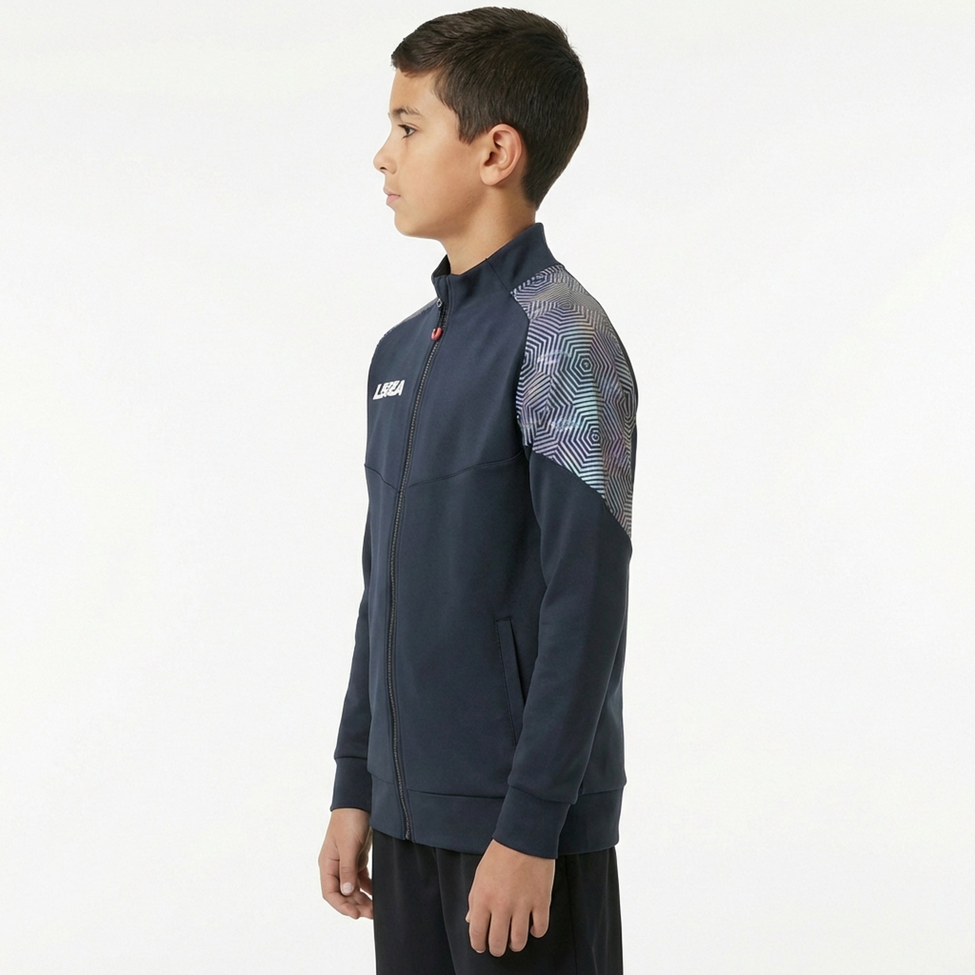 legea-manila-giacca-con-zip-grigio-scuro-turchese-xs image 3