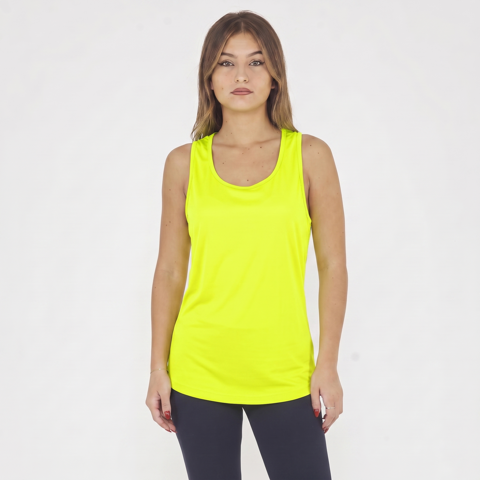 legea-canotta-fitness-tanissa-con-dorso-a-vogatore-giallo-fluo-l image 1
