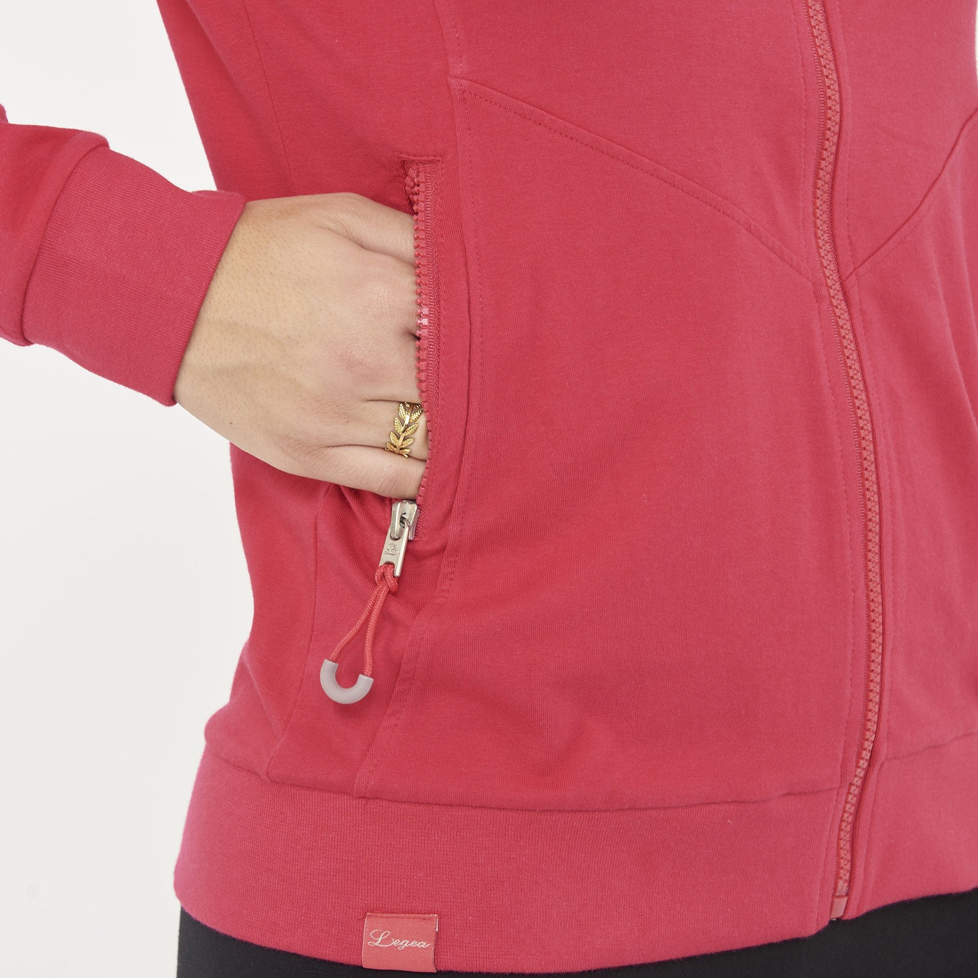 legea-layca-felpa-leggera-con-zip-e-cappuccio-amarena-m image 4