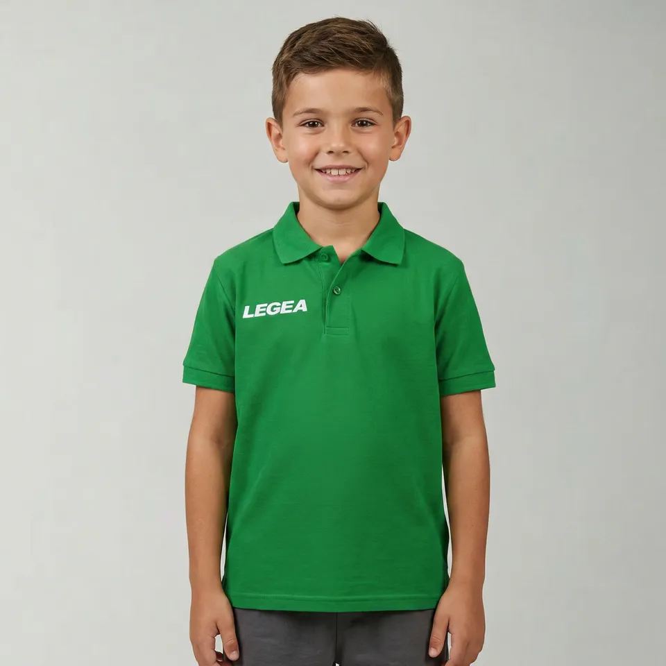 legea-polo-bambino-maniche-corte-polo-sud-gold-verde-3xs image 1