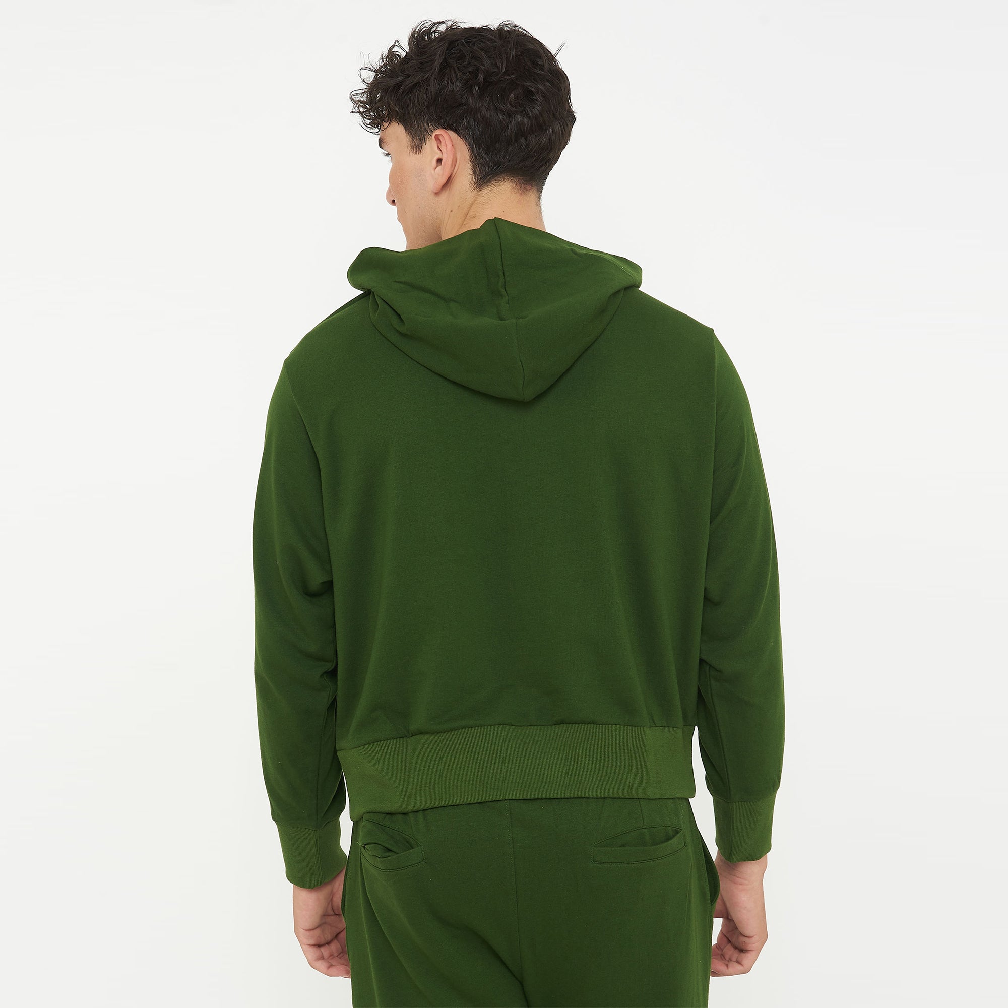legea-felpa-unisex-con-cappuccio-f-boxy-verde-militare-s image 2