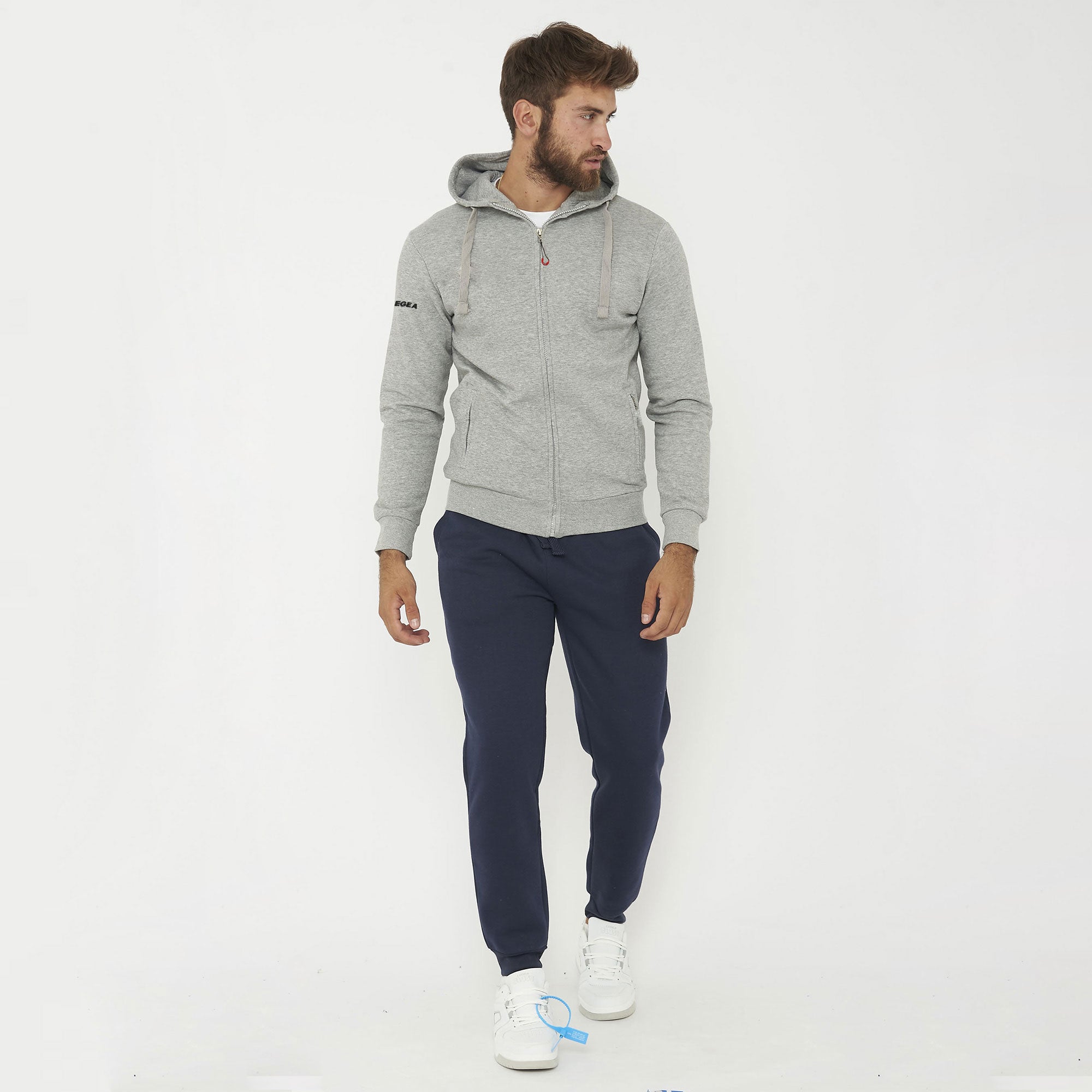 legea-sarajevo-sofia-tuta-completa-felpata-con-zip-grigio-blu image 1