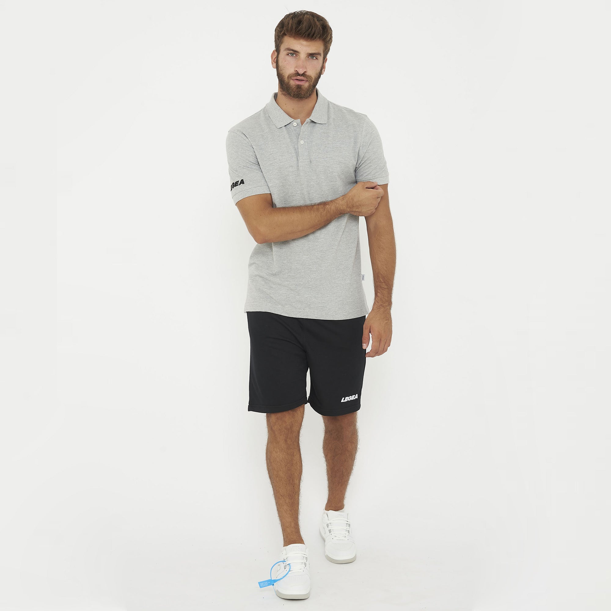 legea-ariete-polo-in-cotone-grigio-melange-l image 6