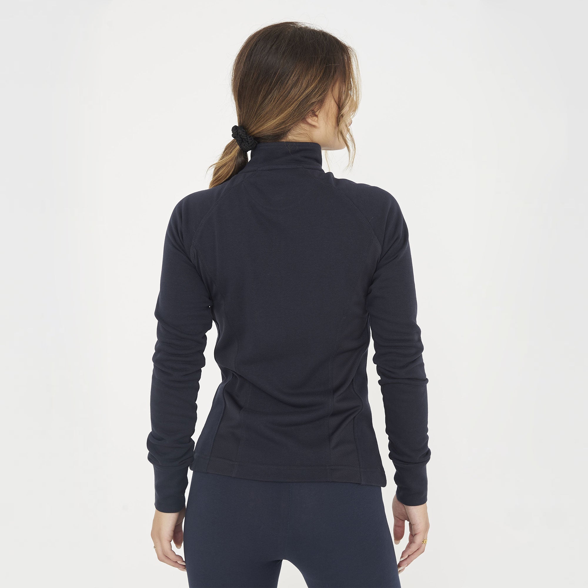 legea-dafne-felpa-slim-cotone-con-zip-e-cappuccio-blu-s image 3