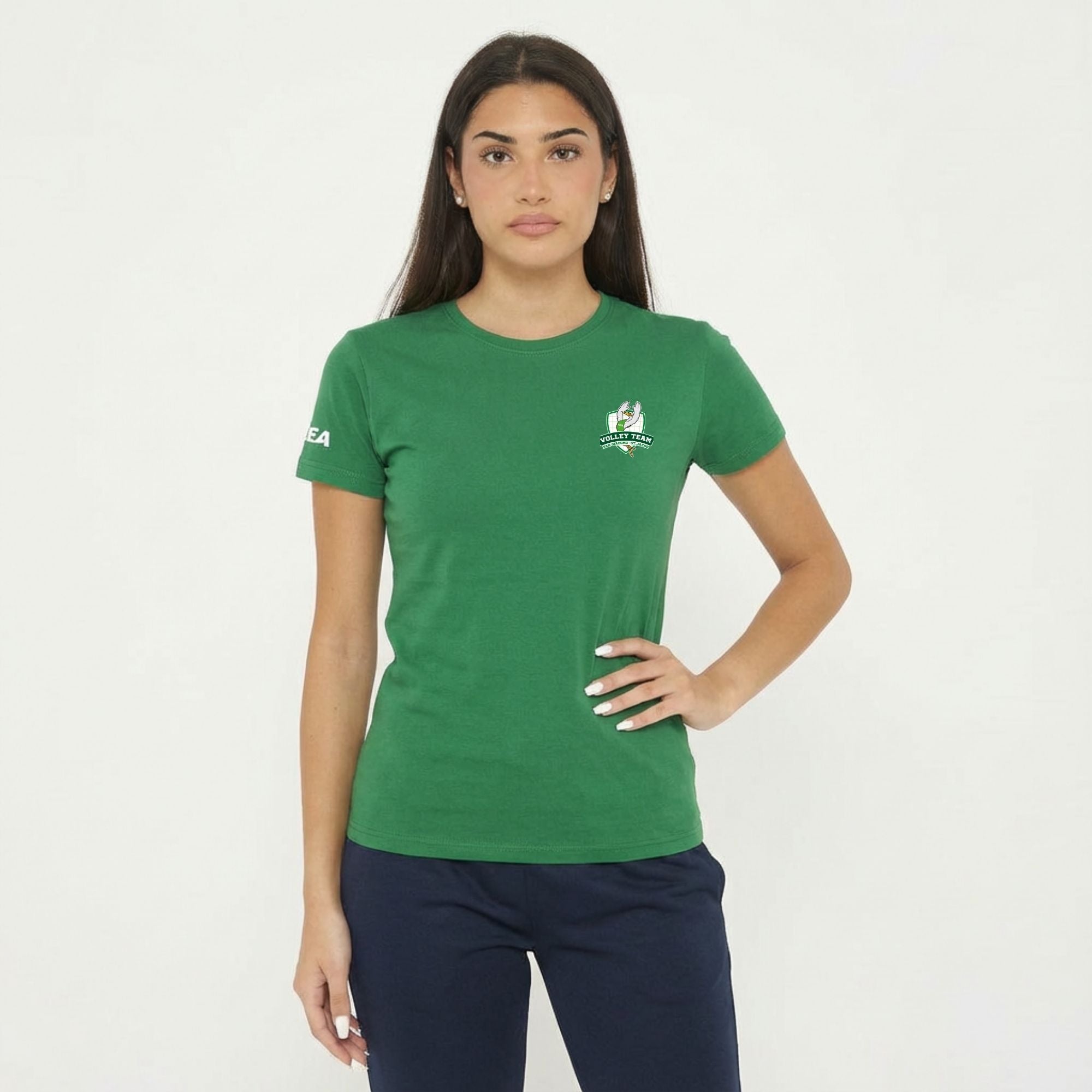 legea-aria-t-shirt-girocollo-cotone-volley-team-san-giacomo-verde image 1