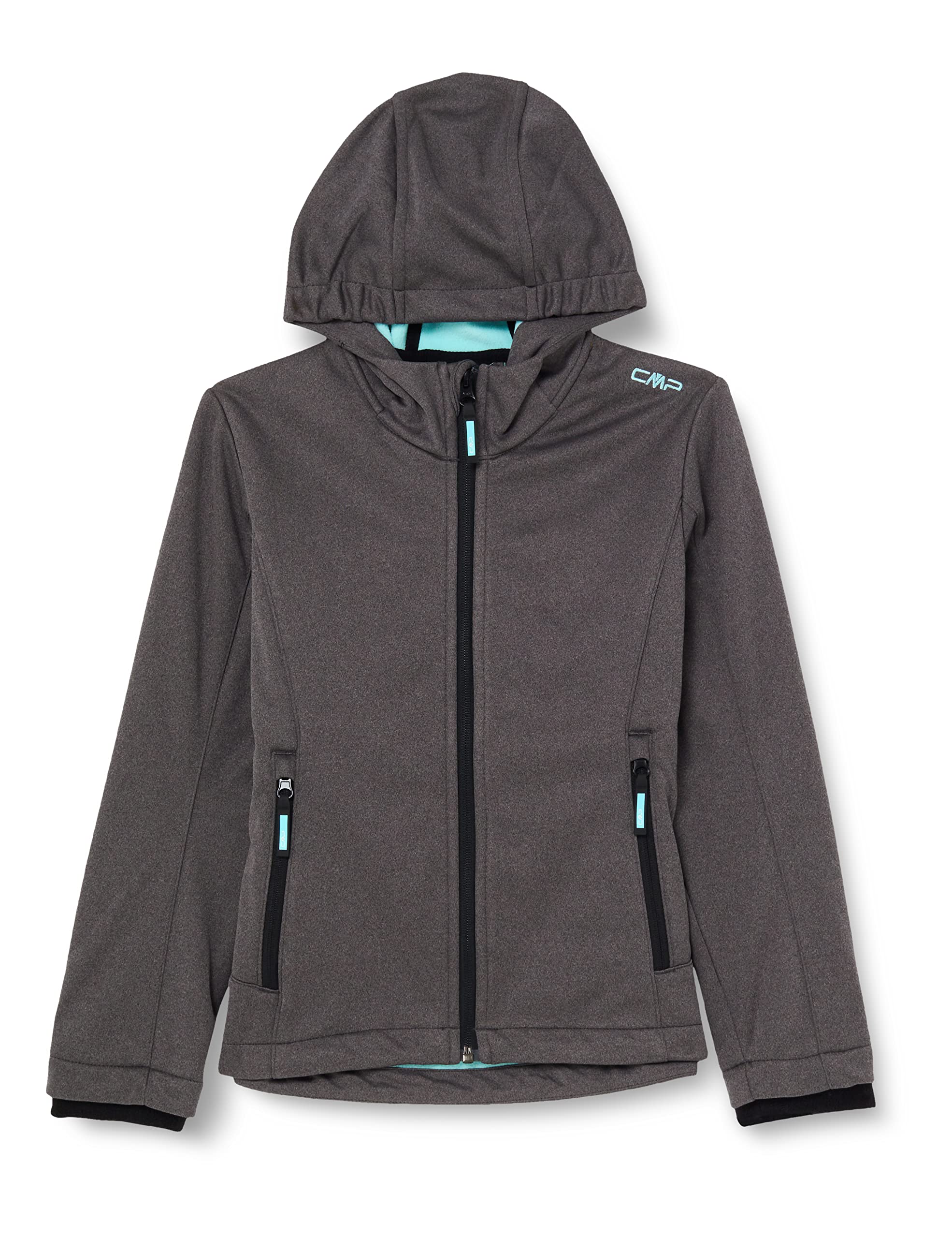 cmp-giacca-in-softshell-melange-bambini-con-cappuccio-fisso image 4