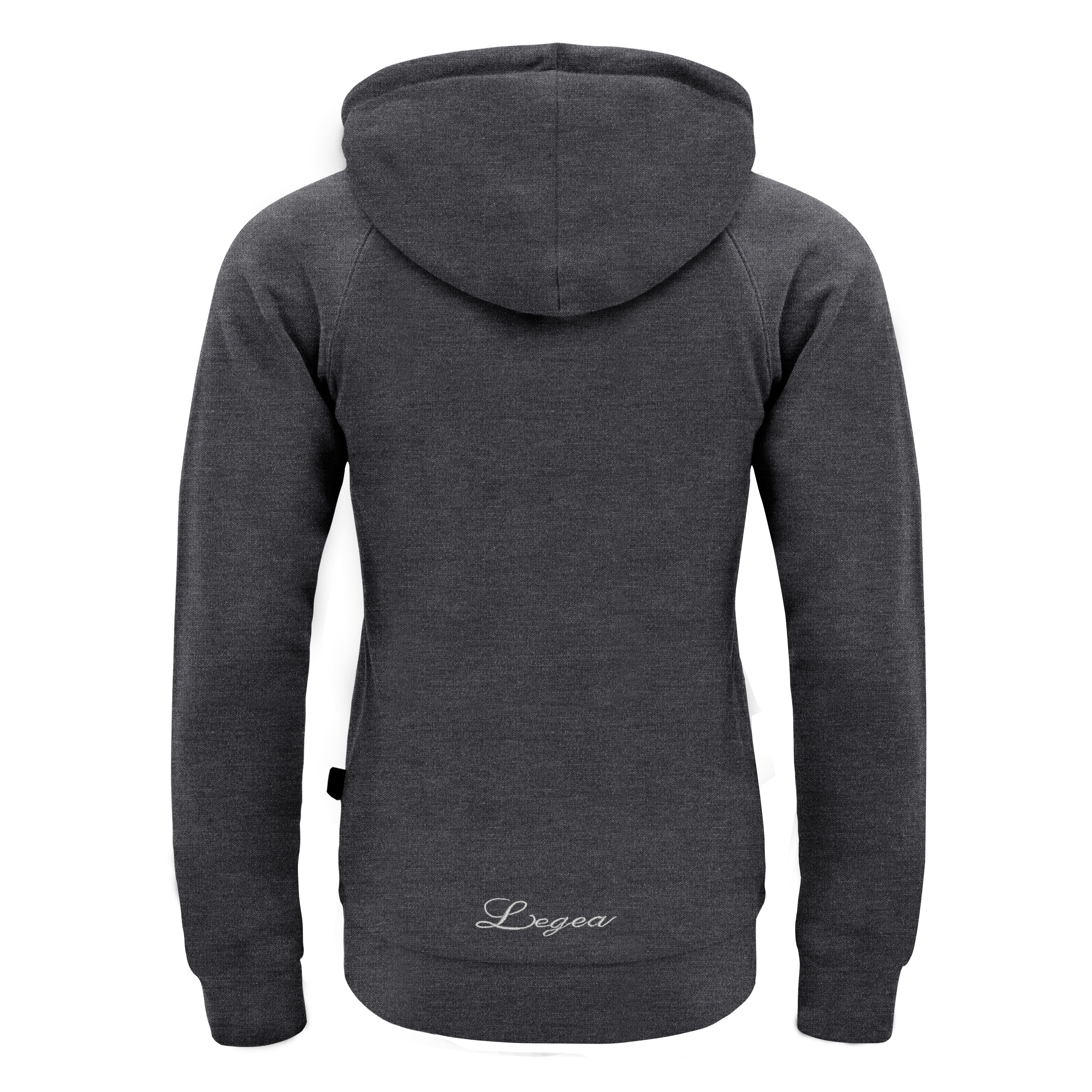 legea-felpa-adara-con-zip-e-cappuccio-grigio-melange-s image 2