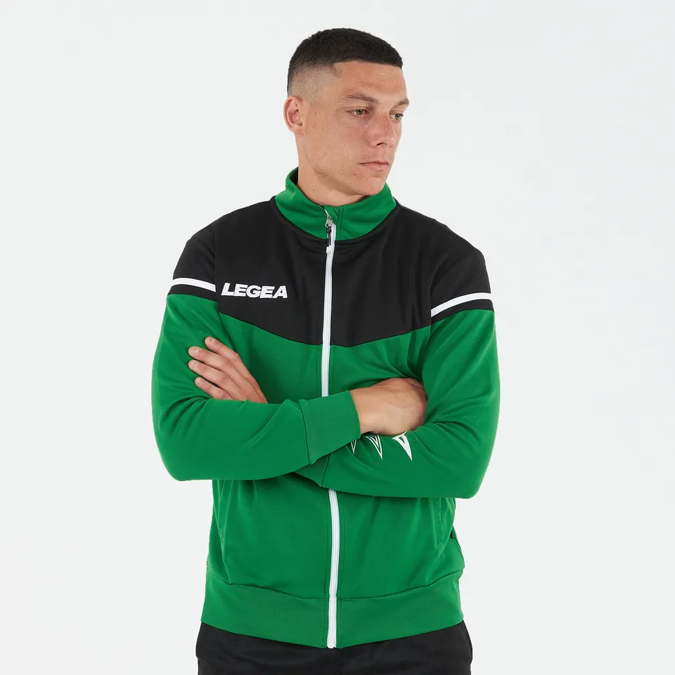 legea-giacca-sportiva-sender-con-zip-verde-nero-l image 1