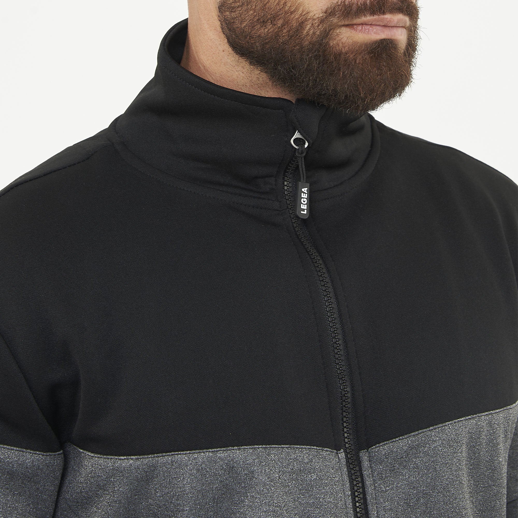 legea-giacca-sportiva-ucla-con-zip-grigio-melange-giallo-2xl image 7