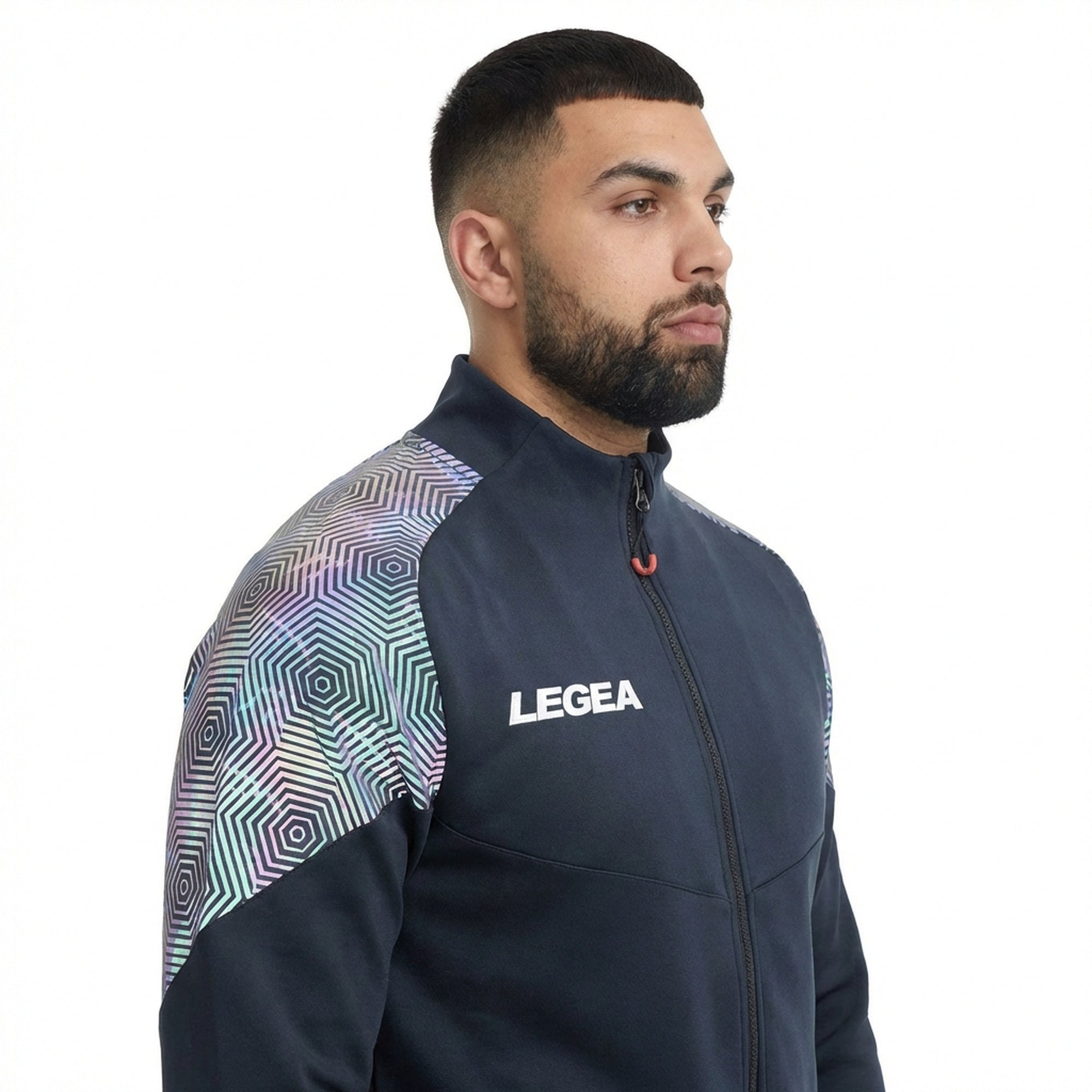 legea-manila-giacca-con-zip-grigio-scuro-turchese-4xl image 3