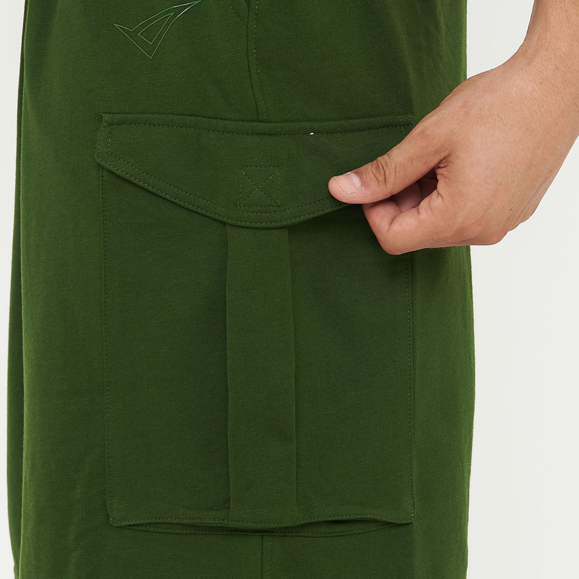 legea-pantaloncini-cargo-f9-in-french-terry-verde-militare-m image 5