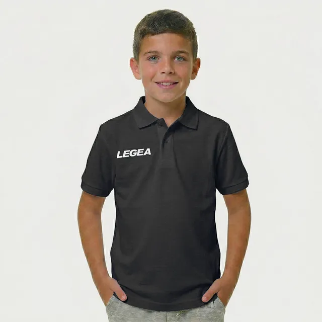 legea-polo-sud-gold-polo-bambino-cotone-nero-xs image 1