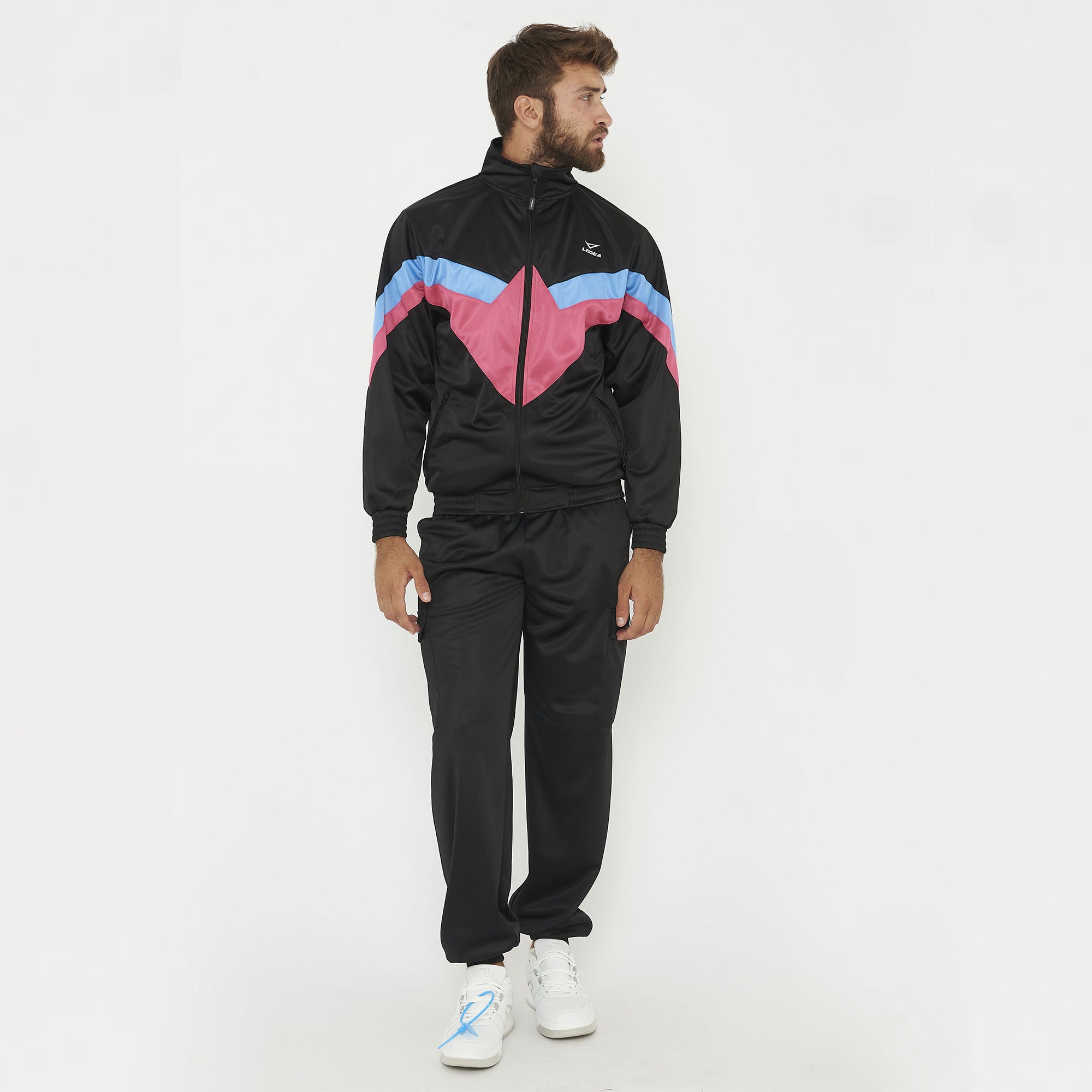 legea-loose-giacca-con-zip-vintage-nero-fucsia-m image 3