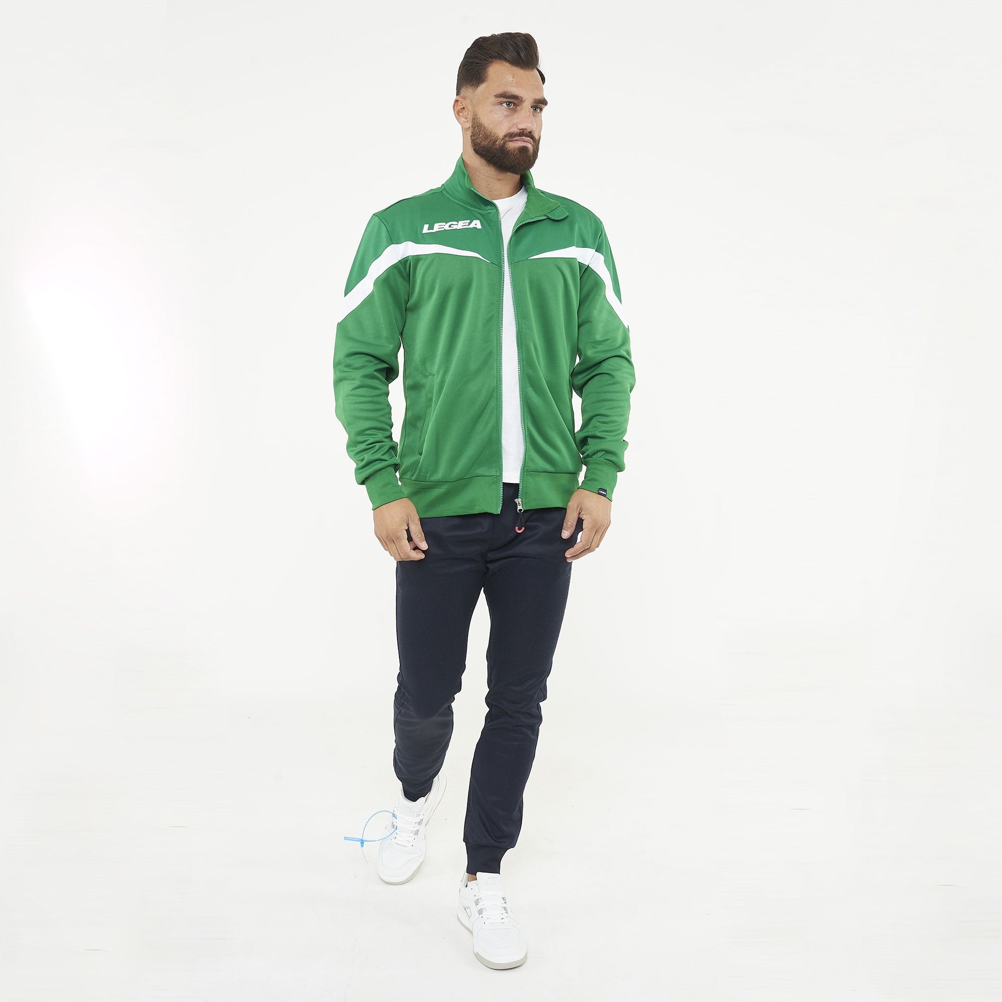 legea-salvador-giacca-sportiva-in-piquet-con-zip-verde-m image 2
