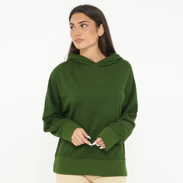 legea-f-boxy-felpa-unisex-con-cappuccio-verde-militare-xl image 1