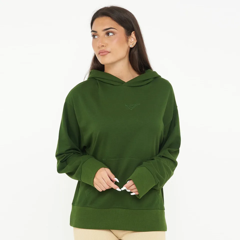 legea-f-boxy-felpa-unisex-con-cappuccio-verde-militare-xl image 1