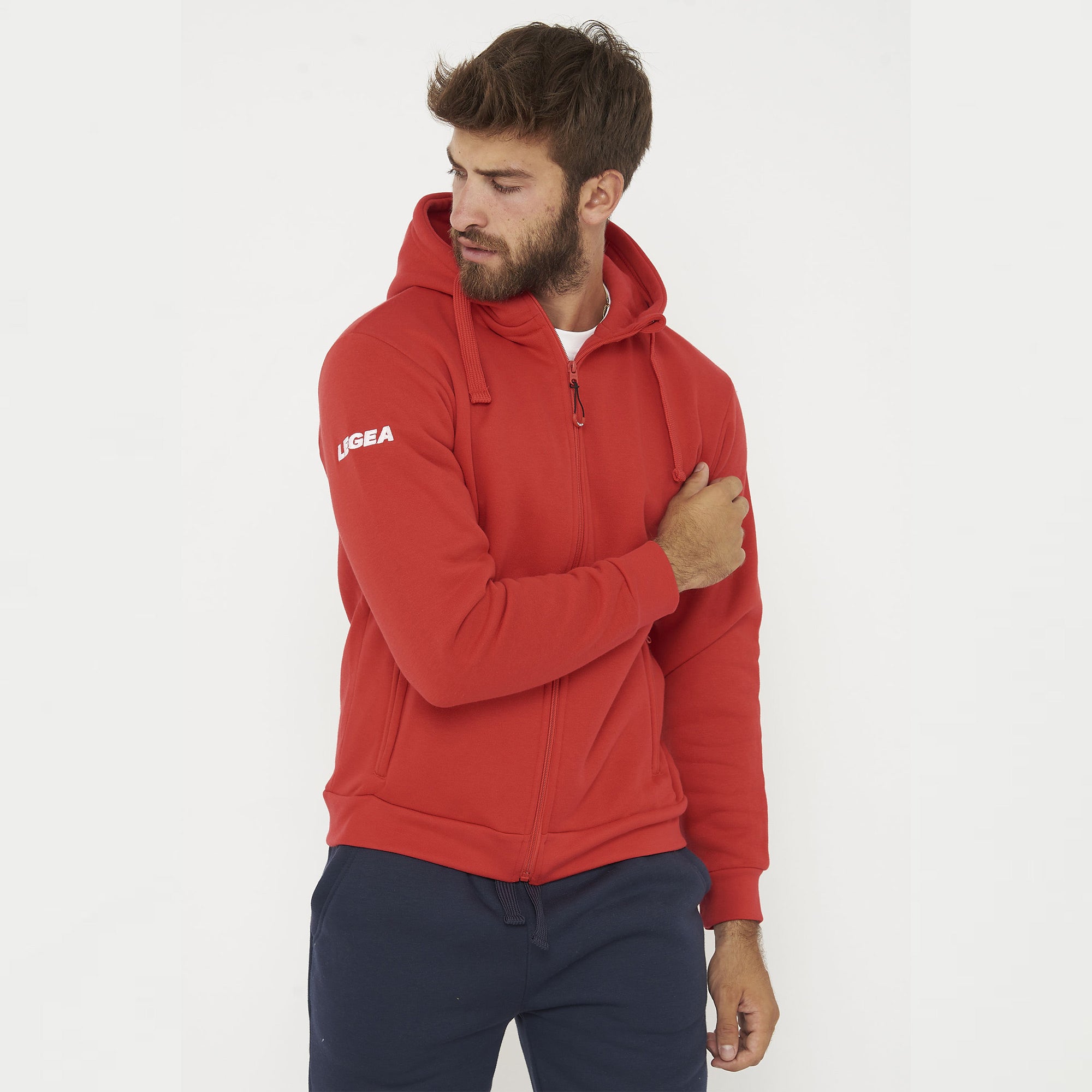 legea-felpa-con-cappuccio-e-zip-sarajevo-rosso-2xl image 2