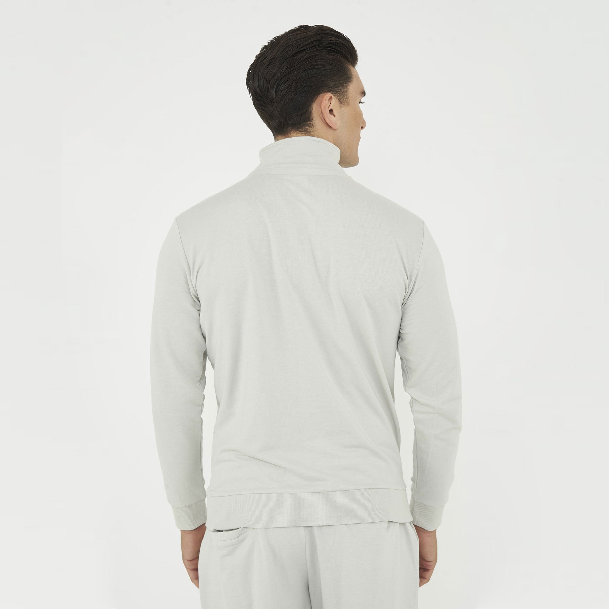 legea-f-club-felpa-con-mezza-zip-grigio-chiaro-l image 2