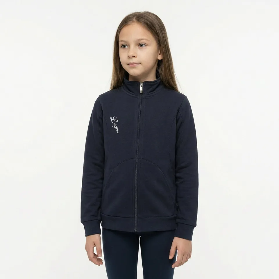 legea-karida-felpa-con-zip-in-cotone-blu-xs image 1