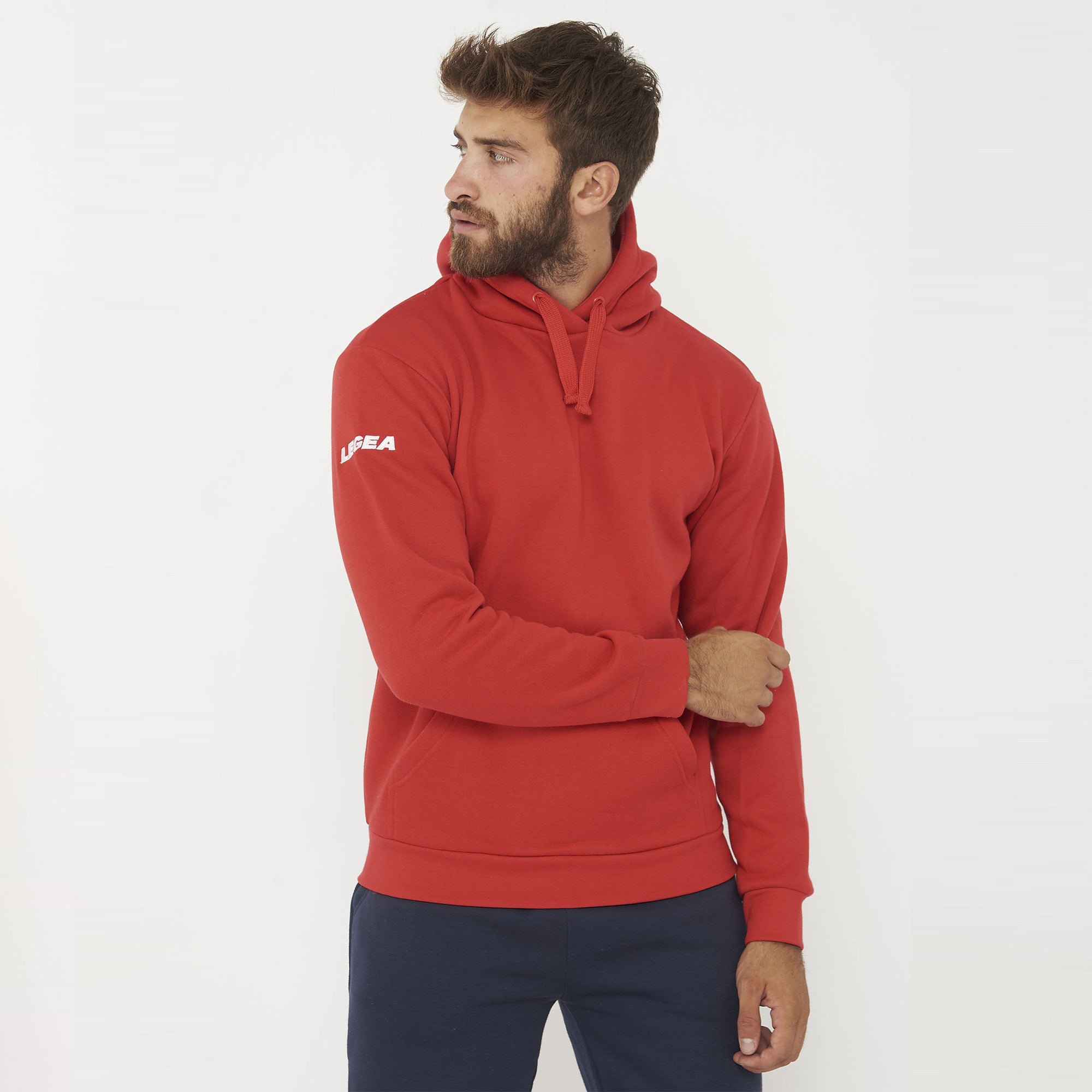legea-spalato-felpa-con-cappuccio-senza-zip-rosso-s image 1