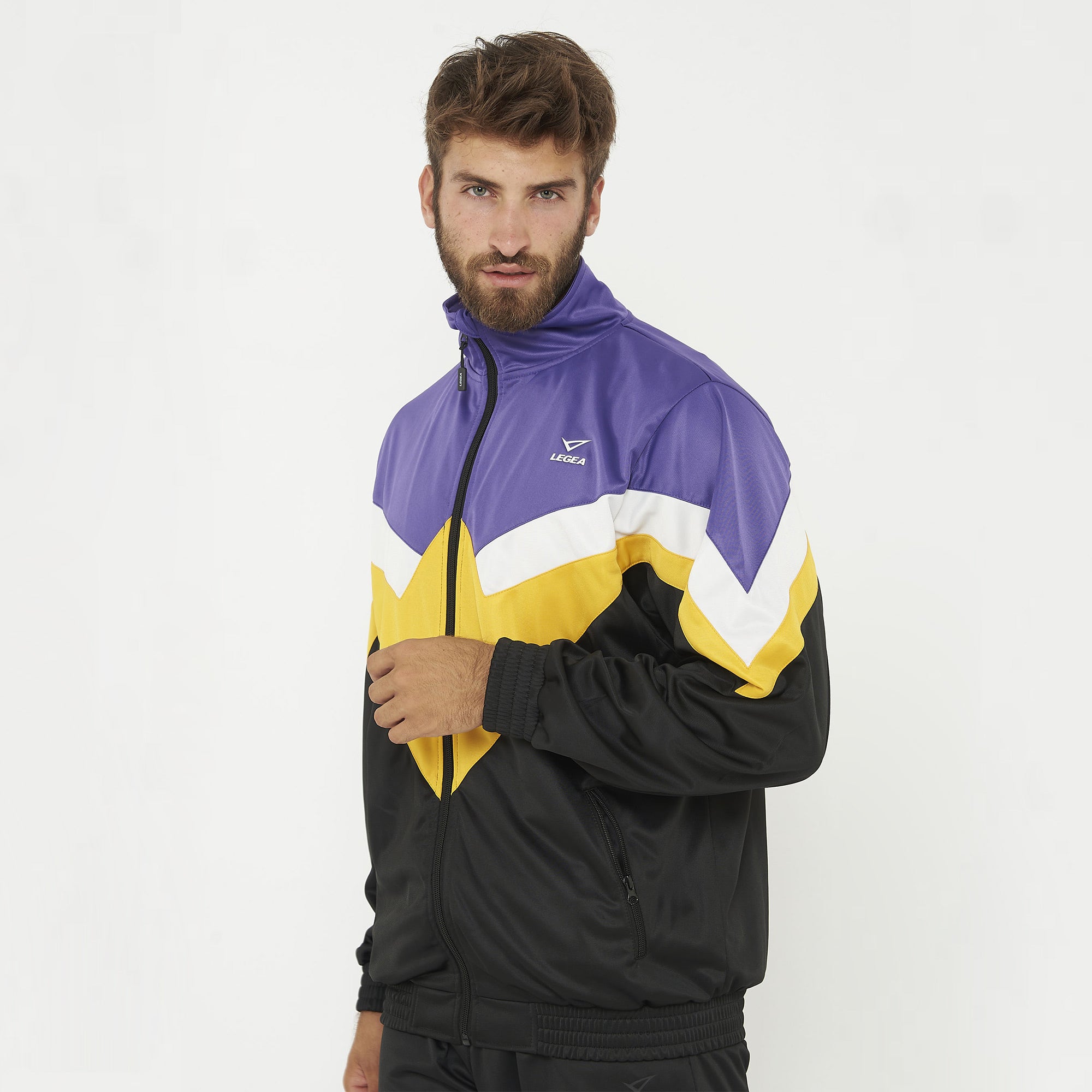 legea-loose-giacca-con-zip-vintage-nero-ocra-l image 3