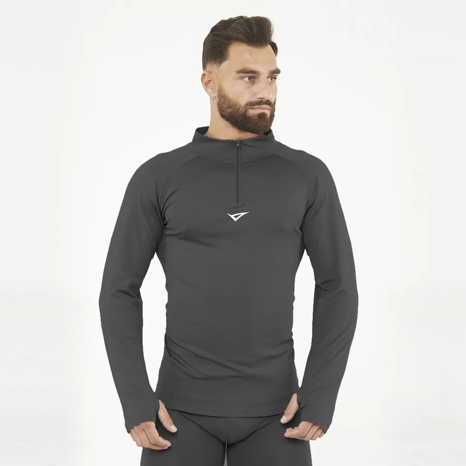 legea-ironboy-turbo-maglia-termica-allenamento-mezza-zip-nero-m-l image 1