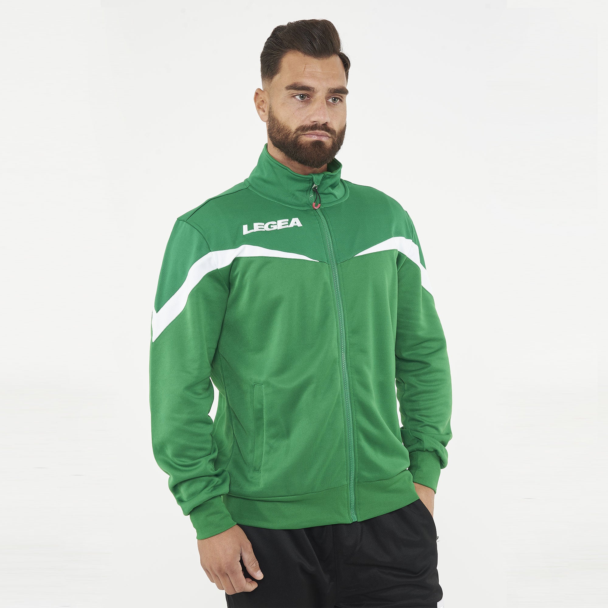 legea-mosca-giacca-sportiva-con-zip-verde-2xl image 1
