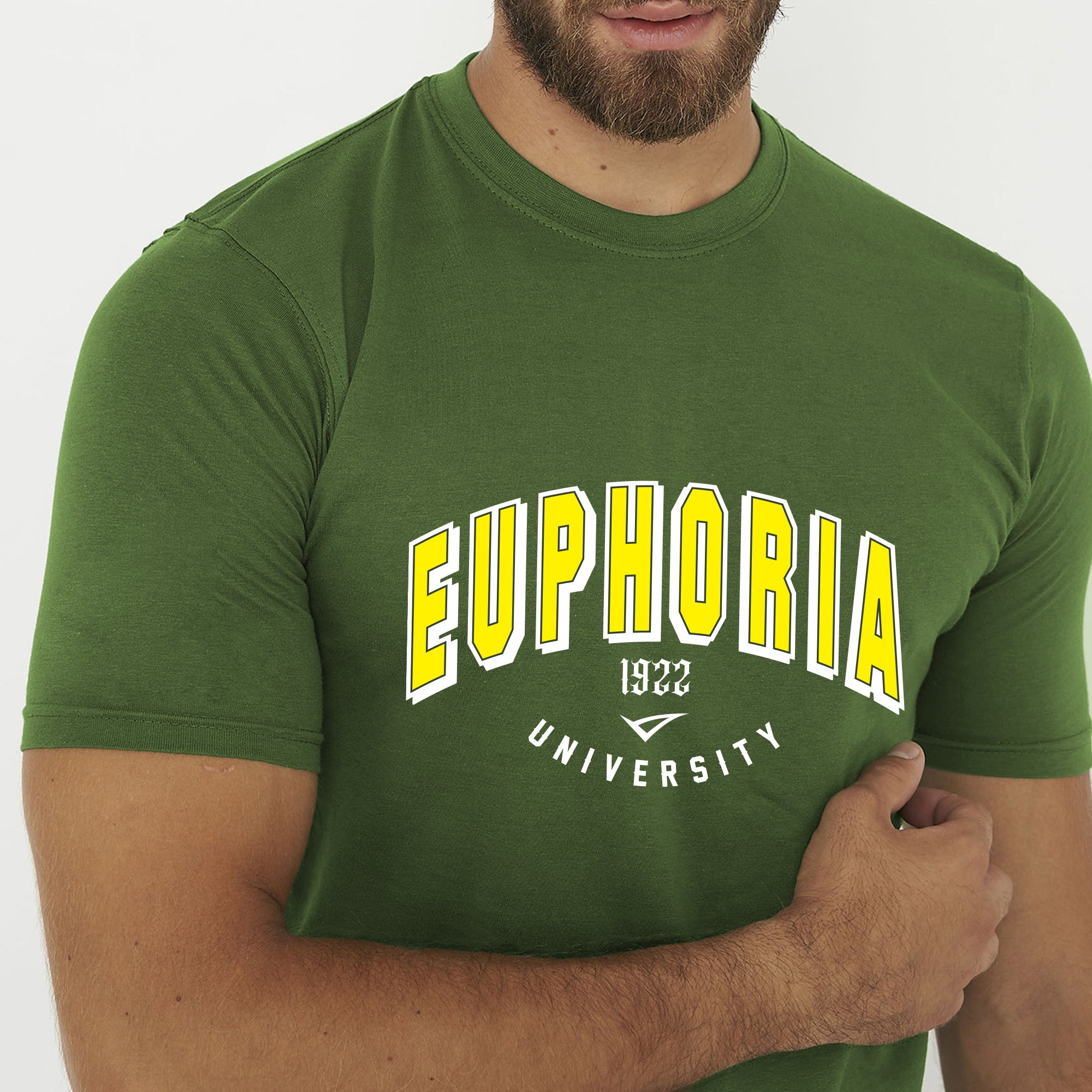legea-euphoria-t-shirt-in-cotone-verde-militare-xs image 3