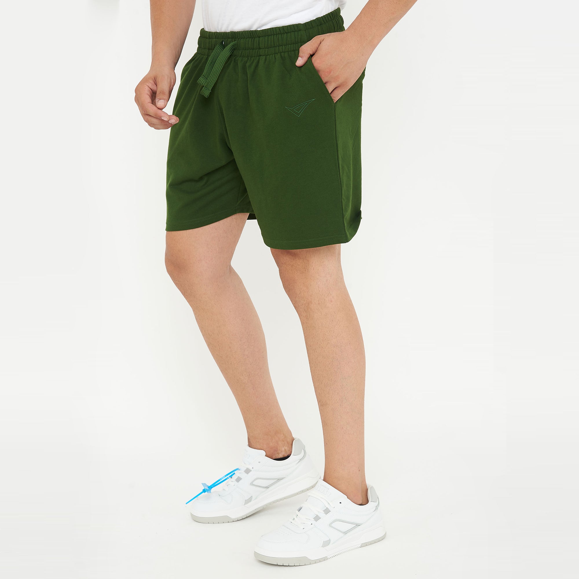legea-f7-pantaloncini-in-french-terry-di-cotone-verde-militare-xl image 3