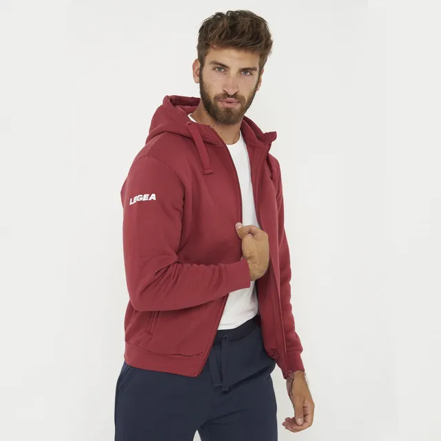 legea-sarajevo-felpa-con-cappuccio-e-zip-granata-2xl image 1