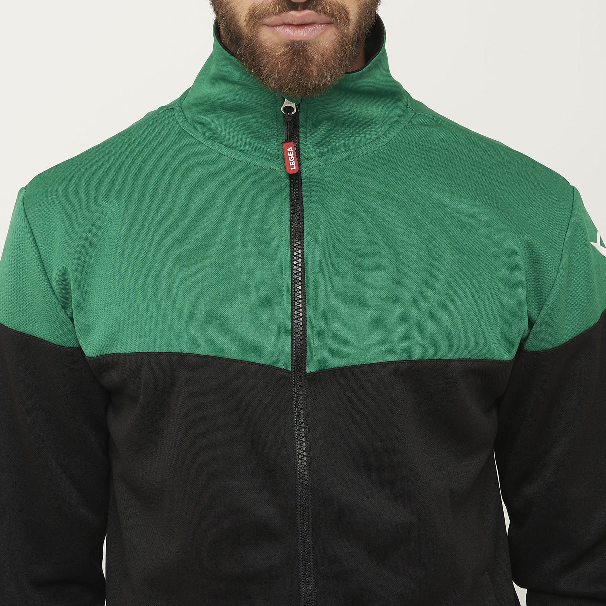 legea-ontario-senior-giacca-bicolor-full-zip-nero-verde-scuro-s image 4