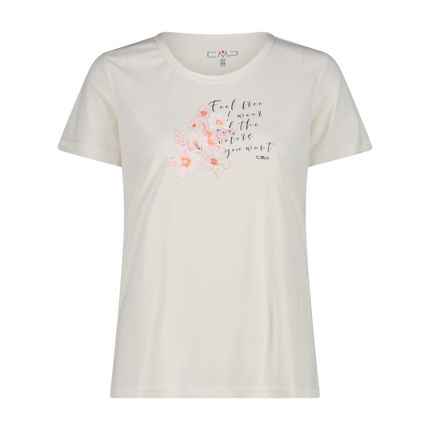 cmp-39t5676p-t-shirt-dry-function-girocollo-donna-con-logo image 1