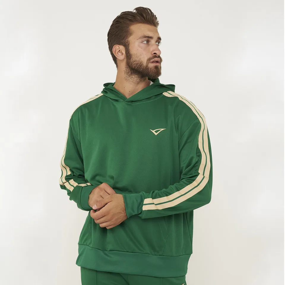 legea-felpa-space-con-cappuccio-senza-zip-verde-militare-l image 1