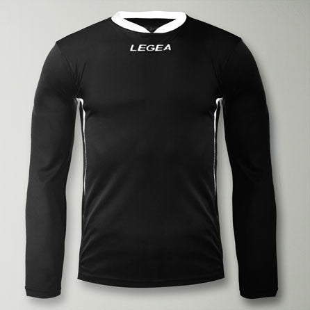 legea-dusseldorf-maglia-calcio-maniche-lunghe-nero-bianco-xl image 1