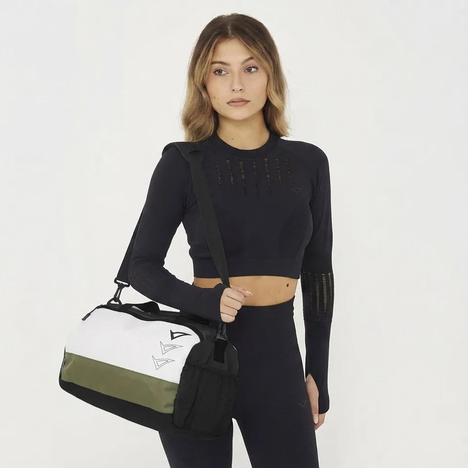 legea-compact-borsa-palestra-a-cilindro-nero-verde-44x24x18-cm image 1